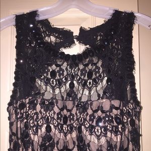 Black lace prom/pageant dress